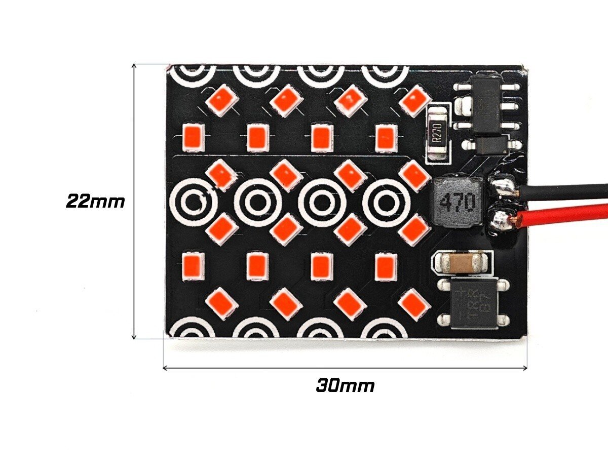 Paneeli 24 LED 12V W5W, C5W, BA9S, T10, SV8.5, T4W canbus, 1000lm punainen, 1 kpl. hinta ja tiedot | Polttimot | hobbyhall.fi