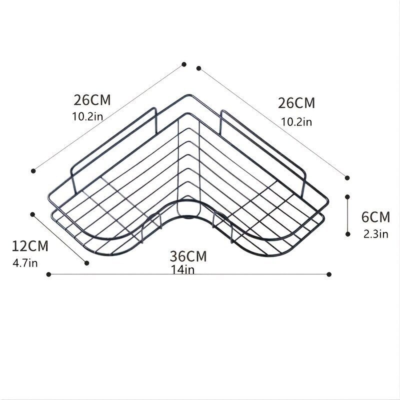 Kylpyhuoneen hylly, 26x26x6 cm hinta ja tiedot | Kylpyhuoneen sisustus | hobbyhall.fi