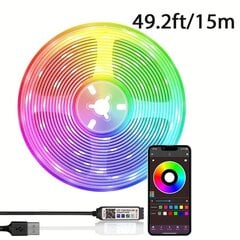 LED-nauha 15 m Bluetoothilla hinta ja tiedot | LED-valonauhat | hobbyhall.fi