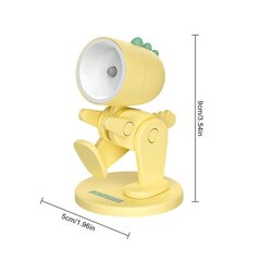 Led Student Söpö yövalo, Mini Rabbit Dinosaur -lukupöytälamppu, matkapuhelinteline hinta ja tiedot | Lastenhuoneen valaisimet | hobbyhall.fi