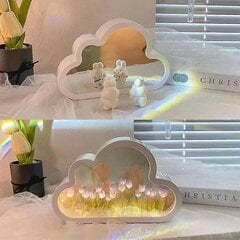 Diy Tulip Night Light, Cloud Tulip Mirror Night Light, Simulation Flower Makuuhuone hinta ja tiedot | Lastenhuoneen valaisimet | hobbyhall.fi