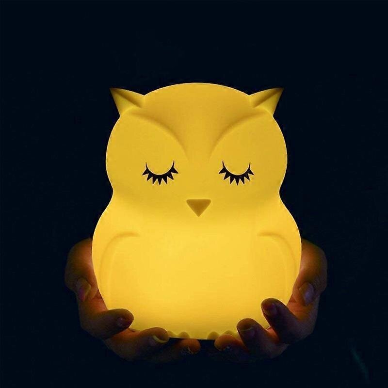 Night Light Children, Tianhaixing Baby Night Light Owl kaukosäätimellä ja väriä vaihtava LED lastenhuonevalaisin sisäisellä ladattavalla akulla hinta ja tiedot | Lastenhuoneen valaisimet | hobbyhall.fi