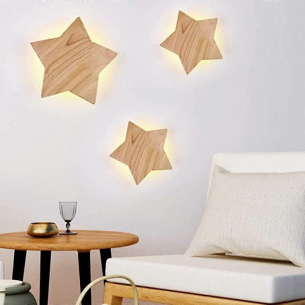 Led Wood Star Seinävalaisin Moderni Luova Sarjakuva Seinälamppu Yövalo Yövalaisimet Vauva Lapsille Makuuhuone Olohuoneen Portaat Sisustus hinta ja tiedot | Lastenhuoneen valaisimet | hobbyhall.fi