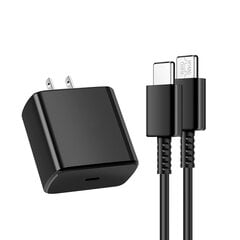 Latauslohko ja johto 45W Black Type C Ultranopea lataus puhelinlaturi Samsung S22Ultra US Plug hinta ja tiedot | Puhelimen laturit | hobbyhall.fi