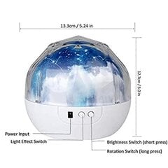 Tähtikirkas yövalo, planeettaprojektori Earth Universe LED-valo värikäs tähtitaivas Lasten vauvojen joululahjat hinta ja tiedot | Lastenhuoneen valaisimet | hobbyhall.fi