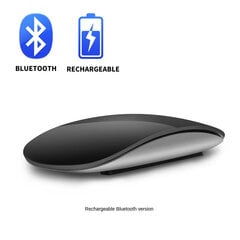 Musta langaton Bluetooth Magic Mouse Hiljainen Ladattava Laser Tietokonehiiri Ohut Ergonomiset PC-hiiri Apple Macbookille Microsoft hinta ja tiedot | Hiiret | hobbyhall.fi