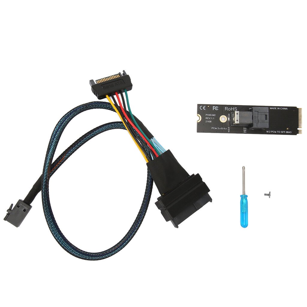 M.2 PCIE 4.0 - SFF8643 U2 -sovitin M.2 NVME - SFF 8643 -sovitin SFF8643 - SFF8639 -sovitinkaapelilla hinta ja tiedot | Koteloiden lisätarvikkeet | hobbyhall.fi