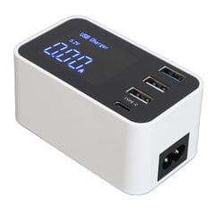 4-porttinen USB-laturi 20 W Smart Desktop USB Type C -pikalaturi LCD-näytöllä useille laitteille Matkapuhelin Tablet Kannettava tietokone 100–240 V EU-pistoke hinta ja tiedot | Adapterit | hobbyhall.fi