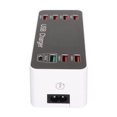 8-porttinen Smart Fast Desktop Hub LED-näytöllä 100?240V QC 3.0 USB Type C Universal Travel Charger Hub puhelimen kaiuttimille EU-pistoke hinta ja tiedot | Adapterit | hobbyhall.fi