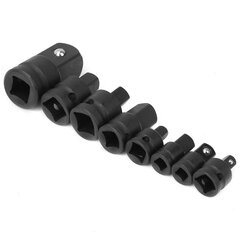 8 kpl Black Socket Adapter Reducer CRV Iskuavaimen muuntajasarja hinta ja tiedot | Kiinnitystarvikkeet | hobbyhall.fi