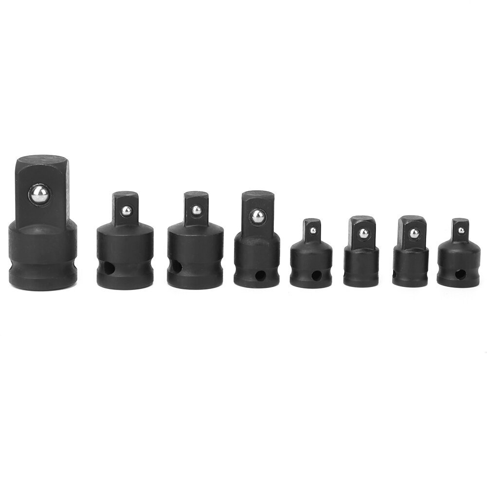 8 kpl Black Socket Adapter Reducer CRV Iskuavaimen muuntajasarja hinta ja tiedot | Kiinnitystarvikkeet | hobbyhall.fi