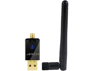 EDUP EP - AC1607 Dual Band 600 Mbps USB WiFi -sovitin 2,4 GHz / 5,8 GHz / 802.11AC / Ulkoisella antennilla - musta hinta ja tiedot | Adapterit | hobbyhall.fi