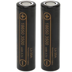 2 kpl 3.7V 18650 litiumakku 3500mAh monisuojaus kannettava litiumioniakku taskulamppu RC-autoon hinta ja tiedot | Adapterit | hobbyhall.fi