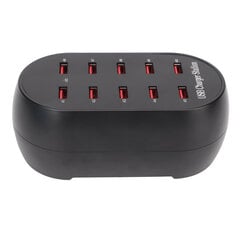 USB-latausasema 10 portin pieni pöytäkoneen USB-pikalatauskeskitin Hotel Home Traveliin 100 V–240 V pistoke EU-pistoke hinta ja tiedot | Adapterit | hobbyhall.fi