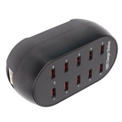 USB-latausasema 10 portin pieni pöytäkoneen USB-pikalatauskeskitin Hotel Home Traveliin 100 V - 240 V pistoke AU-pistoke hinta ja tiedot | Adapterit | hobbyhall.fi