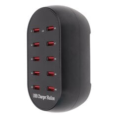 USB-latausasema 10 portin pieni pöytäkoneen USB-pikalatauskeskitin Hotel Home Traveliin 100 V - 240 V pistoke AU-pistoke hinta ja tiedot | Adapterit | hobbyhall.fi