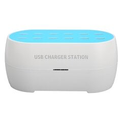 120 W 12-porttinen USB-latausasema Kannettava lämmönkestävä USB-keskitinlaturi 100-240 V US-pistoke hinta ja tiedot | Adapterit | hobbyhall.fi