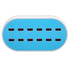 120 W 12-porttinen USB-latausasema Kannettava lämmönkestävä USB-keskitinlaturi 100-240 V US-pistoke hinta ja tiedot | Adapterit | hobbyhall.fi