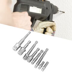 8 kpl hylsynteräsovittimen poramutterin väännin 1/4" - 1/2" 1/4" 3/8" Power Extension Bar hinta ja tiedot | Kiinnitystarvikkeet | hobbyhall.fi