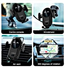 Smart Car Langaton Laturi Puhelinteline Auto Sensing Matkapuhelimen autolaturiteline Qi 10W Pikalataus hinta ja tiedot | Puhelimen laturit | hobbyhall.fi