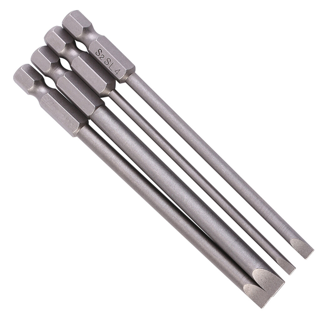 4 kpl 100mm S2 metalliseosteräs 1/4" kuusiovarsi 3mm-6mm magneettiset uritetut ruuvitaltat hinta ja tiedot | Kiinnitystarvikkeet | hobbyhall.fi