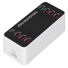 60 W usean USB-laturin 8-porttinen pöytälatausasema, jossa pikalataus 3.0 USB-portti Type C -portti ja LCD-näyttö 100?240VUK-pistoke hinta ja tiedot | Puhelimen laturit | hobbyhall.fi