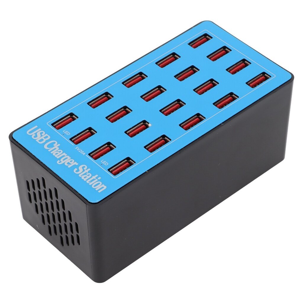 WLXA5+ 100 W 20-porttinen USB-keskitinlaturi seinävirtasovitin pikalatausasema 100240V (US-pistoke) hinta ja tiedot | Puhelimen laturit | hobbyhall.fi