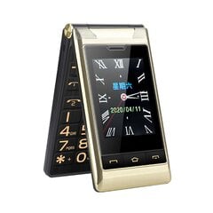 G10 C Flip Phone Gold Dual Screen iso painike, suuri tilavuus suojakuorella Vanhusten läppäpuhelin lahjaksi US Plug hinta ja tiedot | Puhelimen laturit | hobbyhall.fi