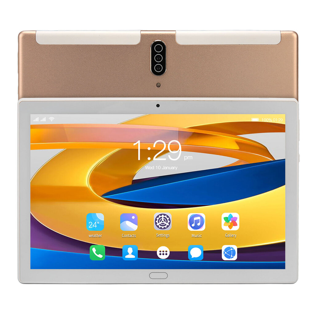 10,1 tuuman tabletti 6 Gt RAM 128 Gt ROM kahdeksanytiminen prosessori Tuki 2.4GHz FHD 6000mAh 5G WiFi Tablet Android 10 100?240V AU Plug Gold hinta ja tiedot | Tablettien kotelot ja muut tarvikkeet | hobbyhall.fi