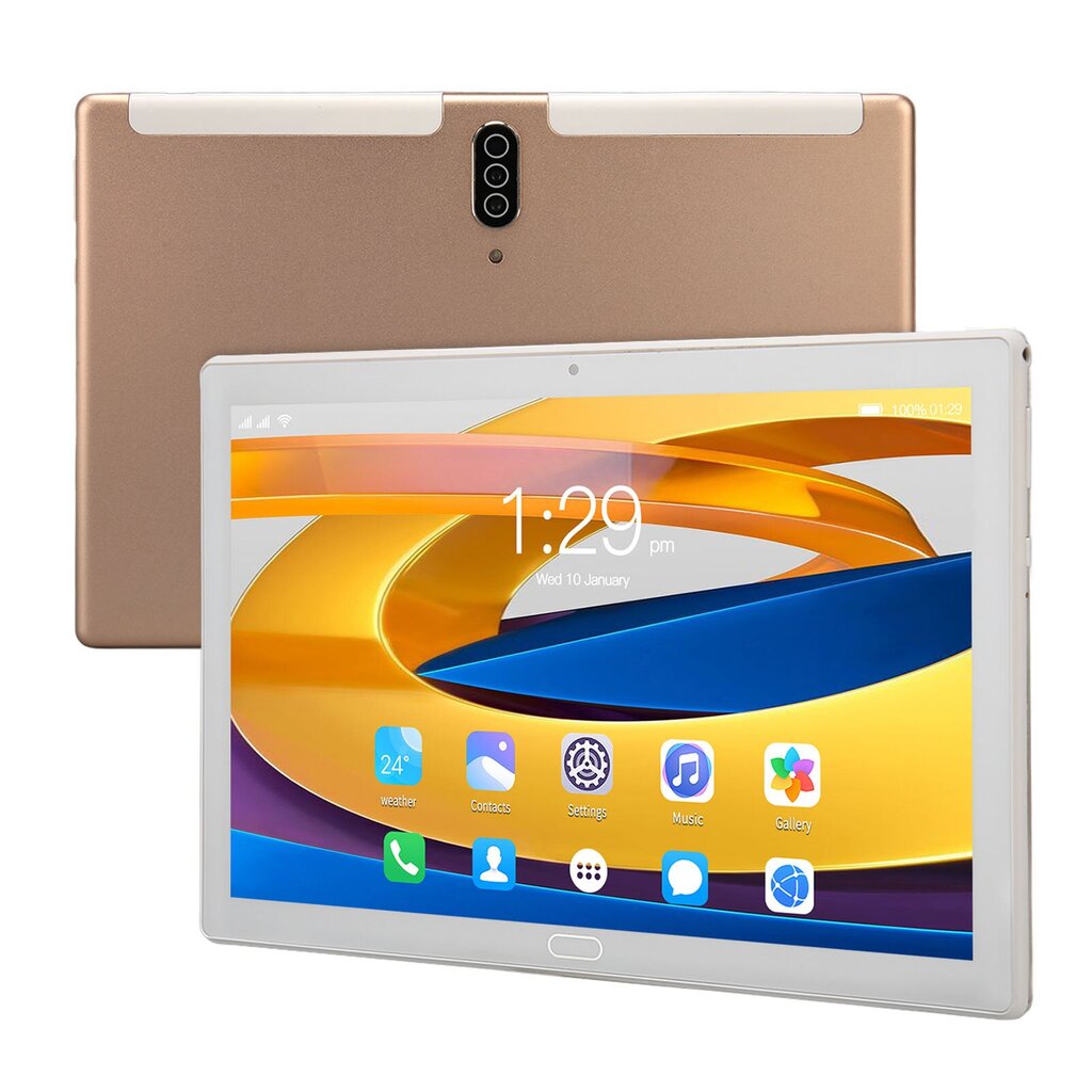 10,1 tuuman tabletti 6 Gt RAM 128 Gt ROM kahdeksanytiminen prosessori Tuki 2.4GHz FHD 6000mAh 5G WiFi Tablet Android 10 100?240V AU Plug Gold hinta ja tiedot | Tablettien kotelot ja muut tarvikkeet | hobbyhall.fi