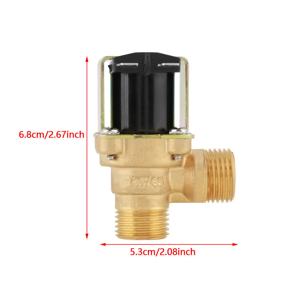 DC 12V DN15 G1/2 messinki sähköinen solenoidiventtiili normaalisti suljettu vedentulokytkin suodattimella hinta ja tiedot | Putkiliittimet ja venttiilit | hobbyhall.fi