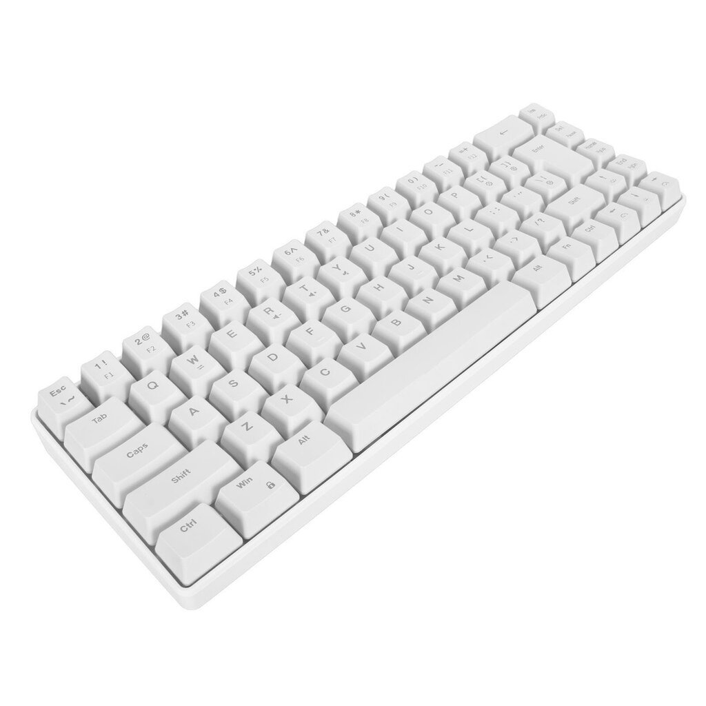 V200 Mekaaninen pelinäppäimistö Kannettava 68 näppäintä Langallinen RGB-taustavalaistu näppäimistö IBM PC Win98SE White hinta ja tiedot | Näppäimistöt | hobbyhall.fi