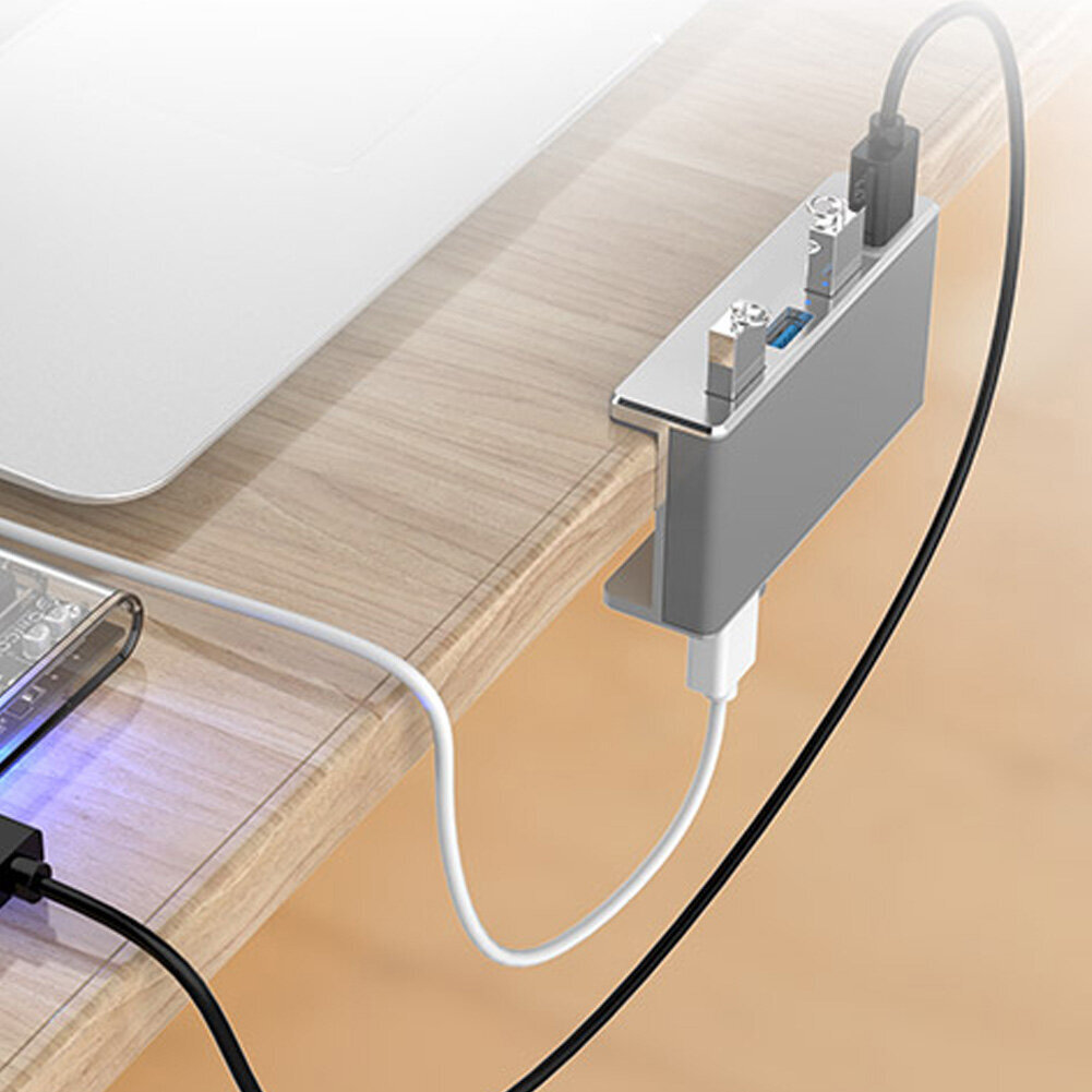 ORICO MH4PU alumiiniseoksesta valmistettu 4-porttinen 5 Gbps USB3.0 HUB -kannettava muunnin telakointiasema hinta ja tiedot | Kannettavien tietokoneiden lisätarvikkeet | hobbyhall.fi