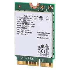 Verkkokortti Intel AX201NGW WIFI 6 Gigabit 2400M M.2.CNVio2 -liitäntä Bluetooth 5.0:lle hinta ja tiedot | Kannettavien tietokoneiden lisätarvikkeet | hobbyhall.fi