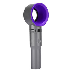 Non Blade Fan Mini Kädessä pidettävä kannettava USB-ladattava tuuletin 4. sukupolvi kotikäyttöön ulkona (violetti) hinta ja tiedot | Kannettavien tietokoneiden lisätarvikkeet | hobbyhall.fi