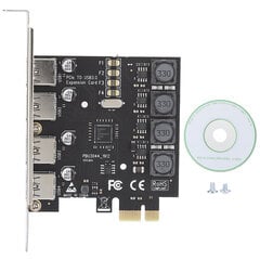 PC-laajennuskortti USB 3.0 PCI E 4 -porttinen sovitin NEC Chip High Speed -siirtonopeudelle hinta ja tiedot | Kannettavien tietokoneiden lisätarvikkeet | hobbyhall.fi