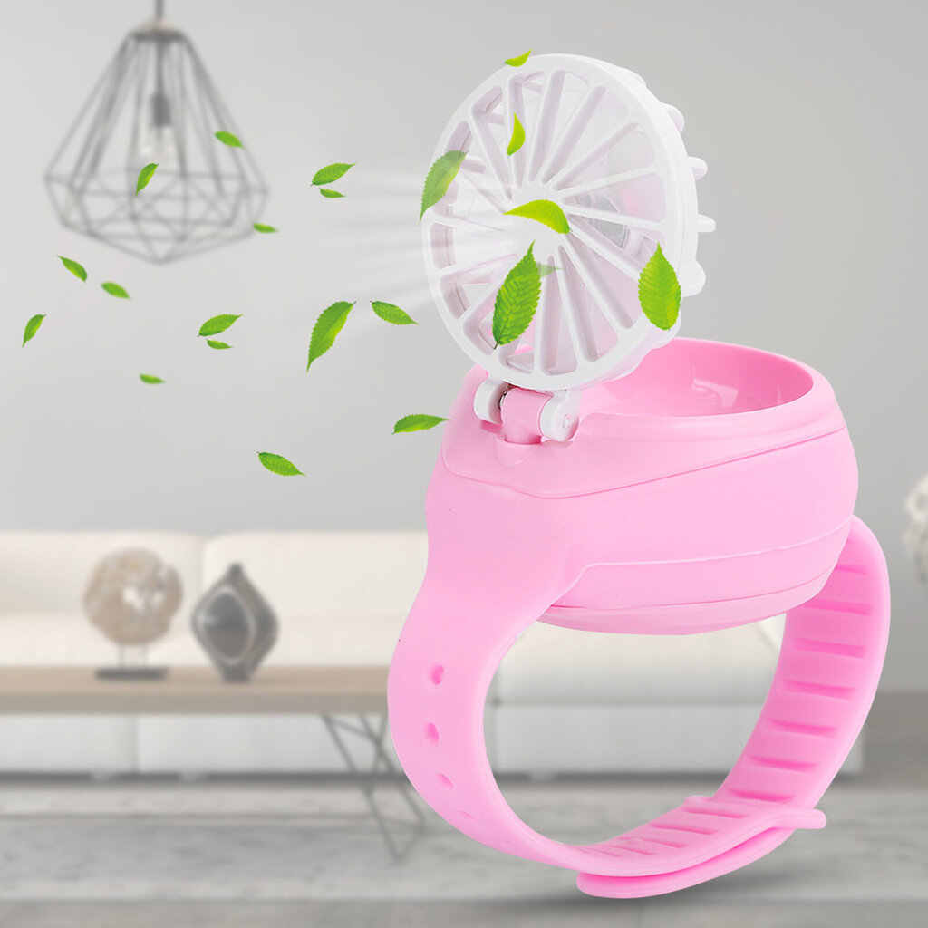 USB-kellon tuuletin käsikäyttöinen lataus pieni sisäänrakennettu akku Summer Mini kannettava yleiskäyttöinen (vaaleanpunainen) hinta ja tiedot | Kannettavien tietokoneiden lisätarvikkeet | hobbyhall.fi