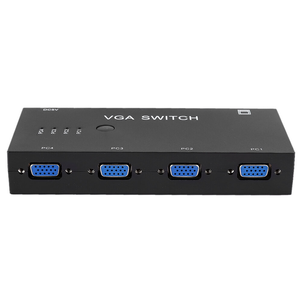 Switcher Video Converter VGA Adapter HD Display Tietokonetarvikkeet Musta 4&#8209;1&#8209;Out hinta ja tiedot | Kannettavien tietokoneiden lisätarvikkeet | hobbyhall.fi