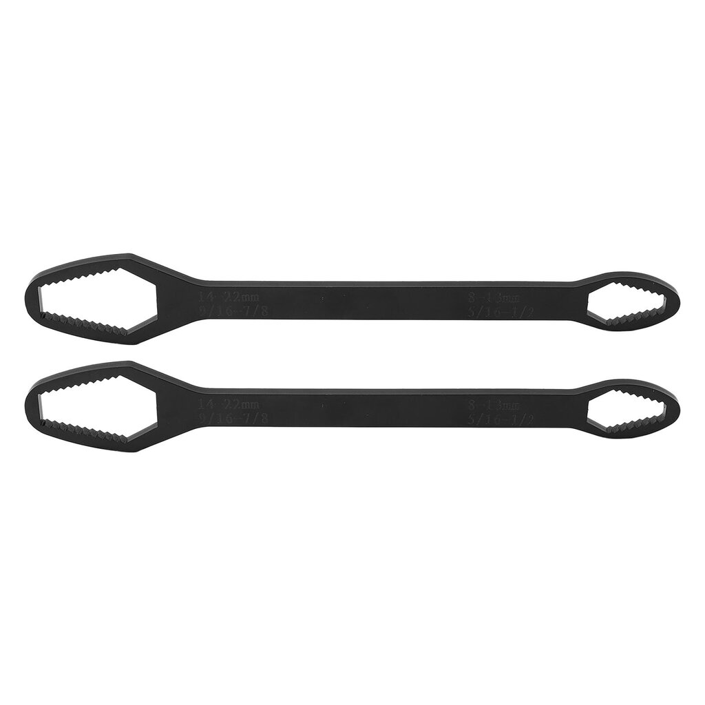 2 kpl Universal Wrench Star kaksipäiset itsekiristyvät säädettävät työkalut 8?22mm 260mm pitkä H (musta elektroforeesi) hinta ja tiedot | Kiinnitystarvikkeet | hobbyhall.fi