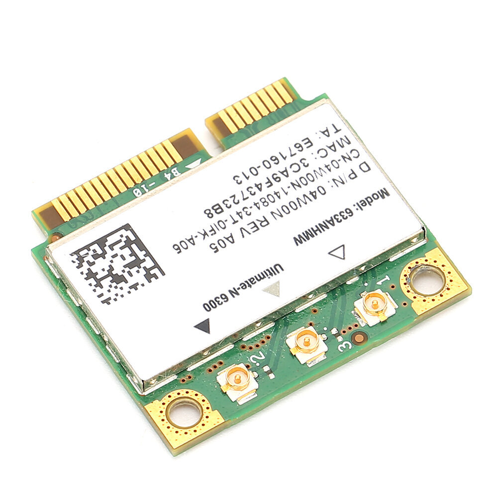 Verkkokortti Intel6300 DualBand 2.4/5GHz 802 agn 450Mbps Mini PCIE Port Wifi hinta ja tiedot | Kannettavien tietokoneiden lisätarvikkeet | hobbyhall.fi