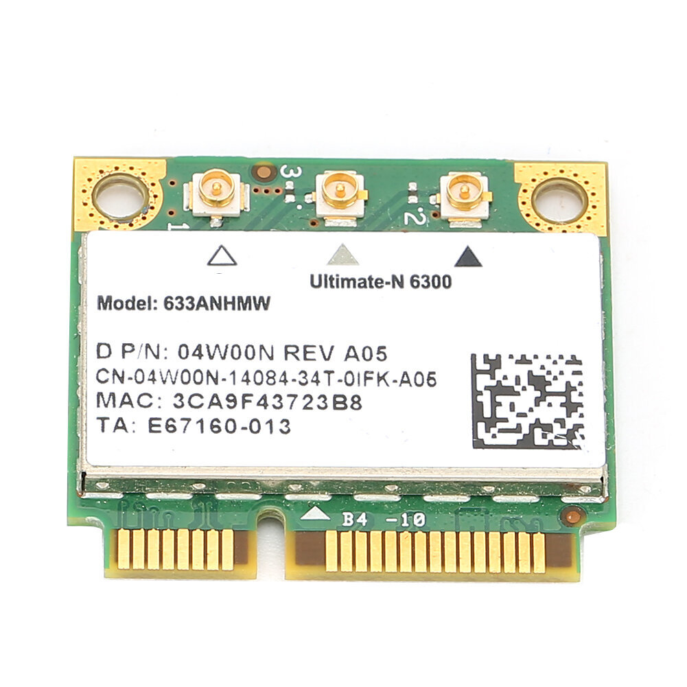 Verkkokortti Intel6300 DualBand 2.4/5GHz 802 agn 450Mbps Mini PCIE Port Wifi hinta ja tiedot | Kannettavien tietokoneiden lisätarvikkeet | hobbyhall.fi