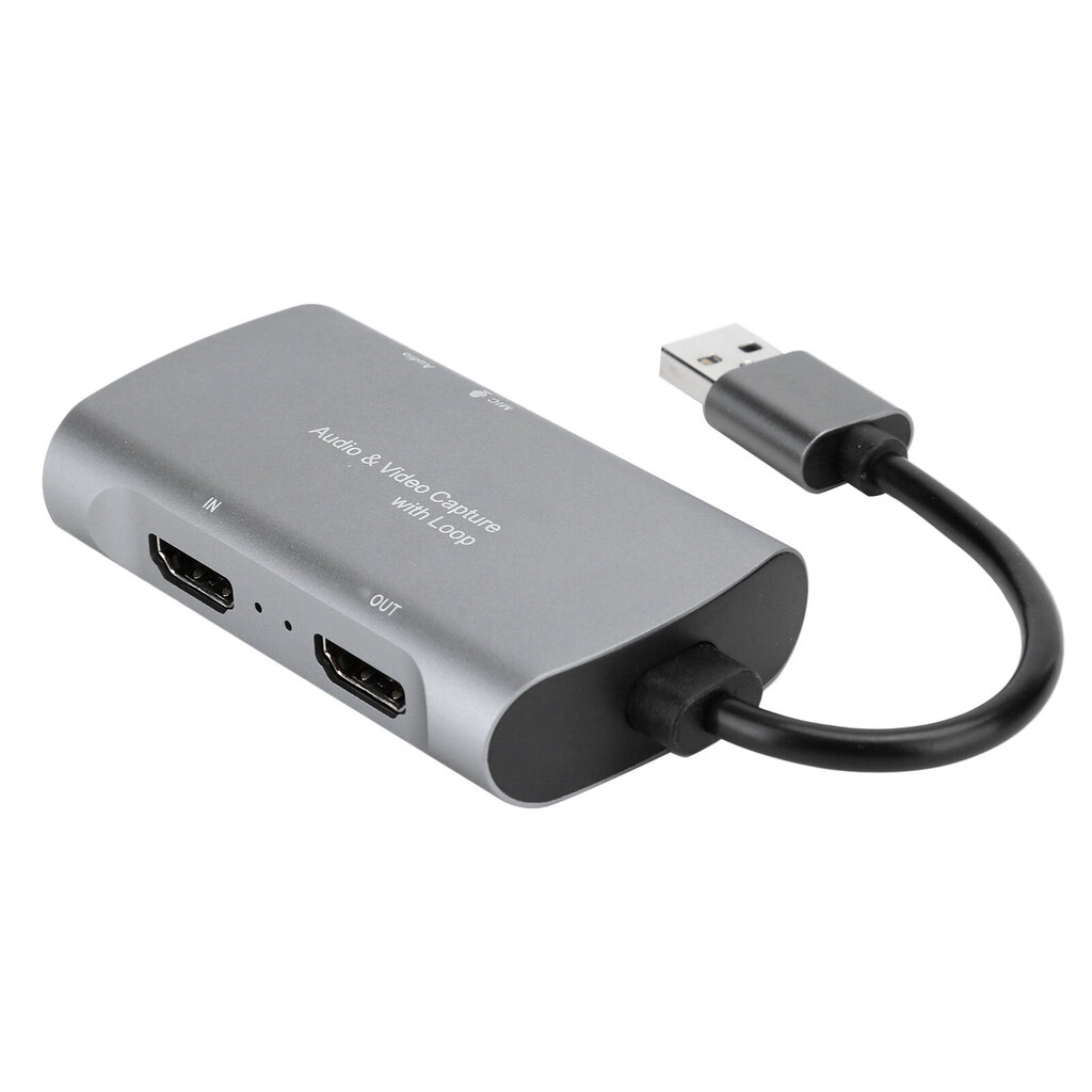 Videon sieppauskortti 4k HDMI - USB2.0 1080P HDMI Game Live Hopeanharmaa Ilmainen Drive 230 hinta ja tiedot | Kannettavien tietokoneiden lisätarvikkeet | hobbyhall.fi