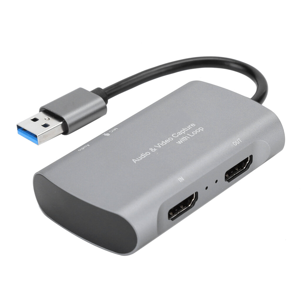 Videon sieppauskortti 4k HDMI - USB2.0 1080P HDMI Game Live Hopeanharmaa Ilmainen Drive 230 hinta ja tiedot | Kannettavien tietokoneiden lisätarvikkeet | hobbyhall.fi