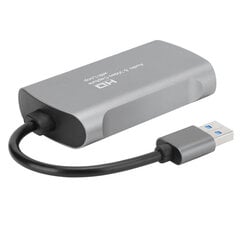 HD Audio Video Capture HDMI to HDMI 4K USB2.0 1080P Game Live Streaming Card Hopeanharmaa 231 hinta ja tiedot | Kannettavien tietokoneiden lisätarvikkeet | hobbyhall.fi