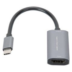 Videon sieppauskortti TYPEC HDMI - TypeC 4K 1080P -peli Live Hopeanharmaa Ilmainen Drive Z29A hinta ja tiedot | Kannettavien tietokoneiden lisätarvikkeet | hobbyhall.fi