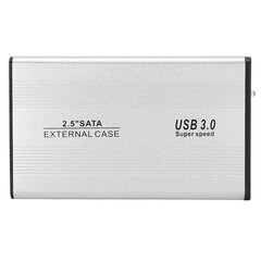 USB 3.0 Mobile Hard Disk 2.5in HDD SSD High Speed ulkoinen kotelo GK05 hopea tietokonetarvikkeet hinta ja tiedot | Kannettavien tietokoneiden lisätarvikkeet | hobbyhall.fi