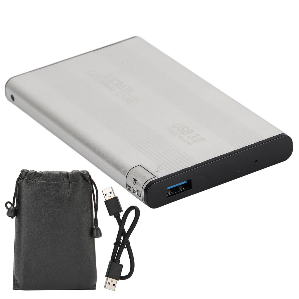 USB 3.0 Mobile Hard Disk 2.5in HDD SSD High Speed ulkoinen kotelo GK05 hopea tietokonetarvikkeet hinta ja tiedot | Kannettavien tietokoneiden lisätarvikkeet | hobbyhall.fi