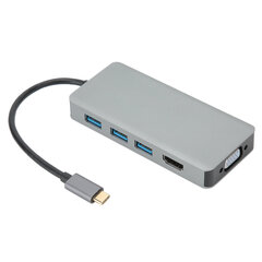 Keskitinsovitin TypeC – HDMI-kaapeli VGA-muunnin USB B0504 kotitoimiston näytölle hinta ja tiedot | Kannettavien tietokoneiden lisätarvikkeet | hobbyhall.fi