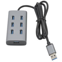 USB 3.0 -keskitin 7 porttia 5gbps sovitin Kannettava alumiiniseosasema kannettavalle tietokoneelle hinta ja tiedot | Kannettavien tietokoneiden lisätarvikkeet | hobbyhall.fi