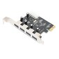 4-porttinen USB 3.0 PCI Express - USB 3.0 PCIe -kortti USB3.0-muunnin NEC-sovitin hinta ja tiedot | Kannettavien tietokoneiden lisätarvikkeet | hobbyhall.fi